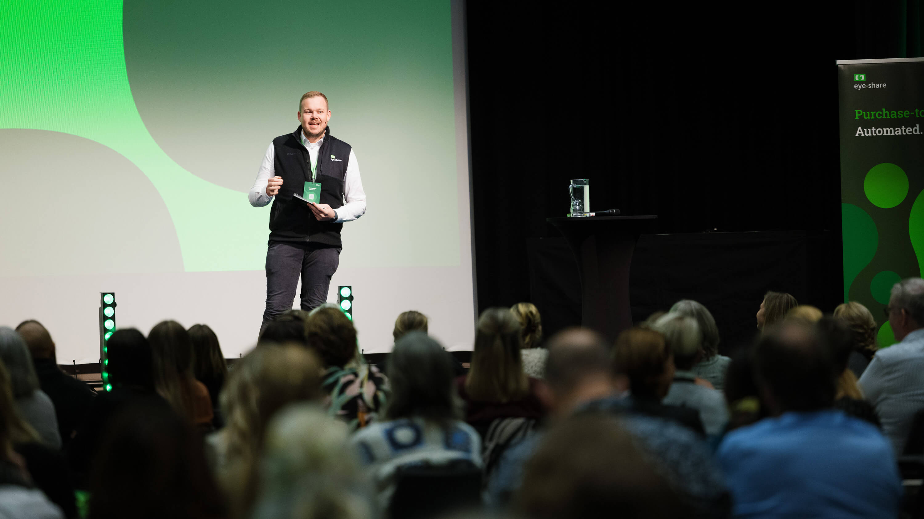 Mats Danielsen on stage at eye-share User Conference 2025