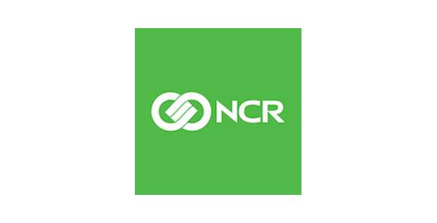 NCR logo: Hvit tekst på grønn bakgrunn