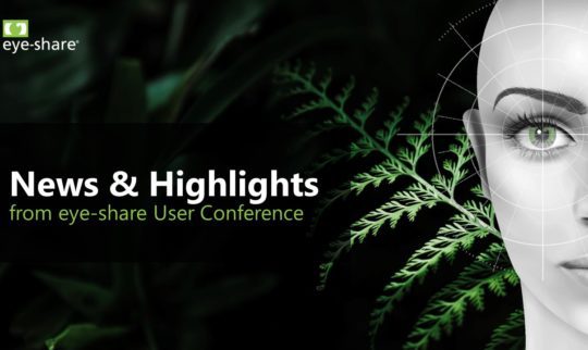 Thumbnail with text: News and Highlights from eye-share User Conference