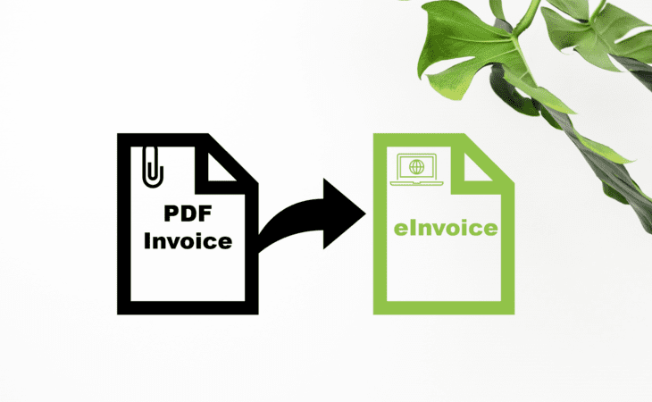 Illustration of Invoices from PDF to eInvoice