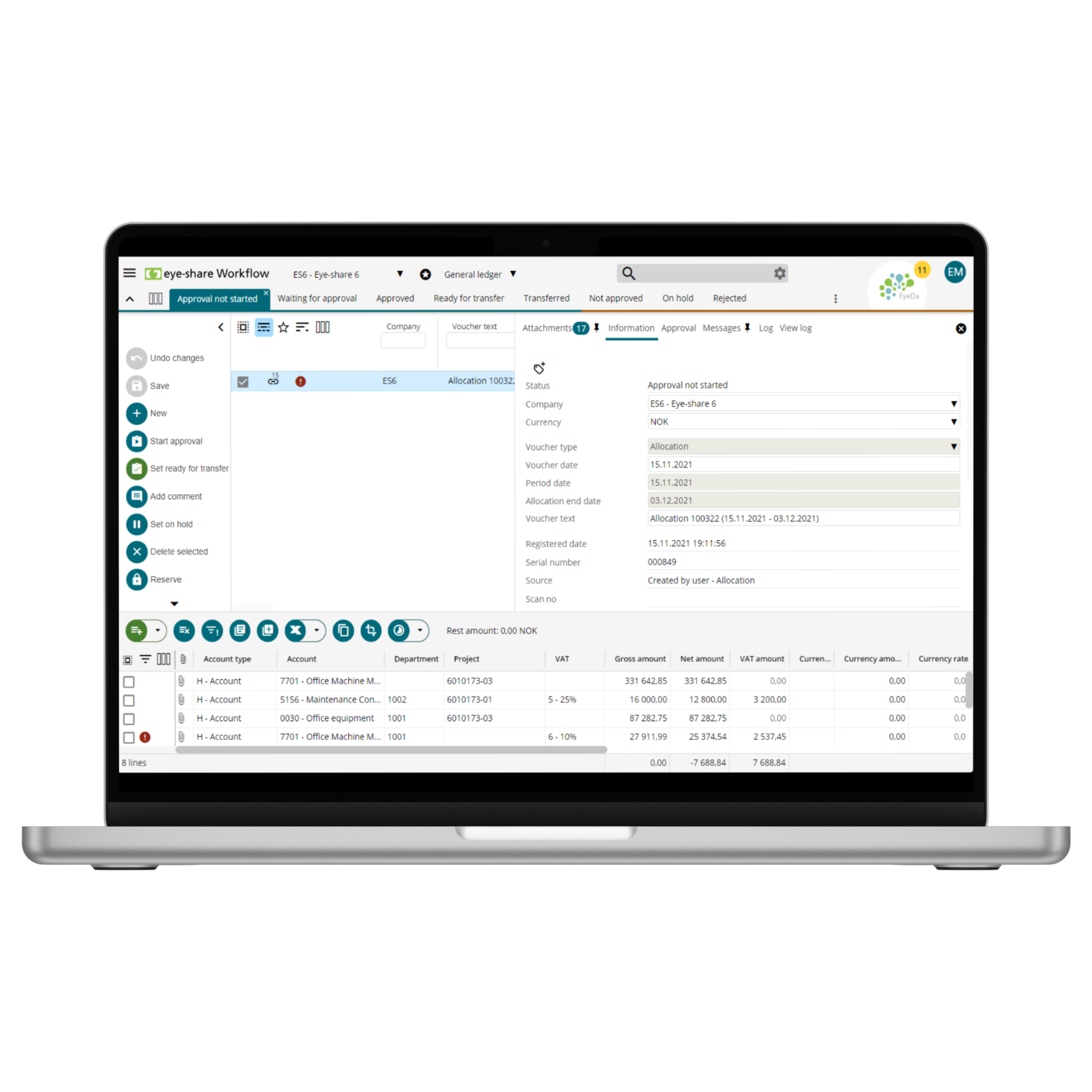 Workflow General Ledger